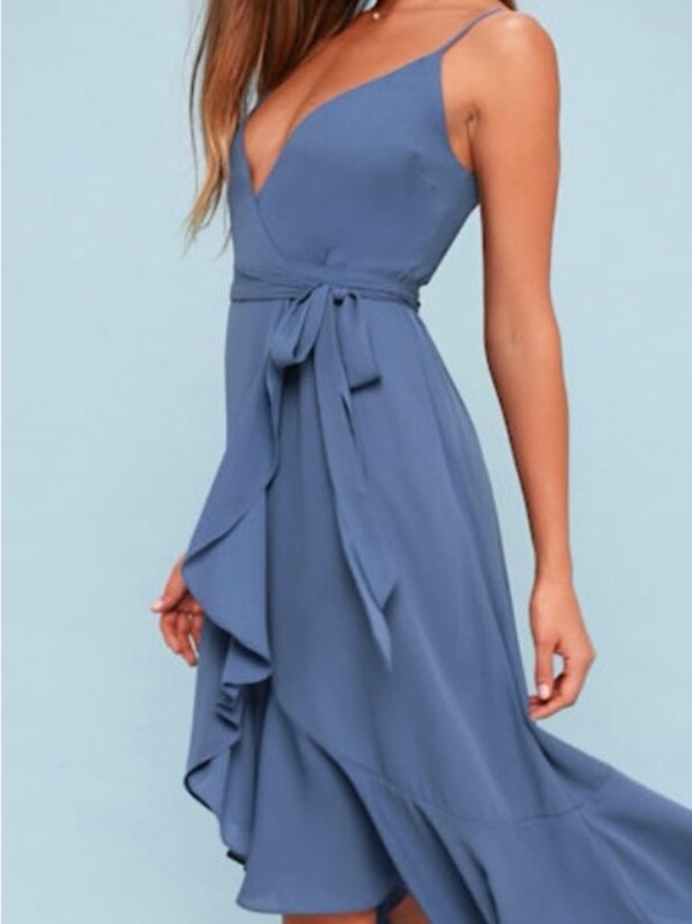 Lulus Blue Wrap Dress